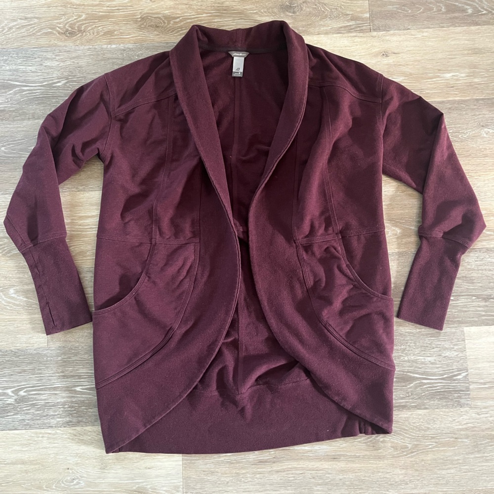 Eddie Bauer Burgundy Women's cardigan